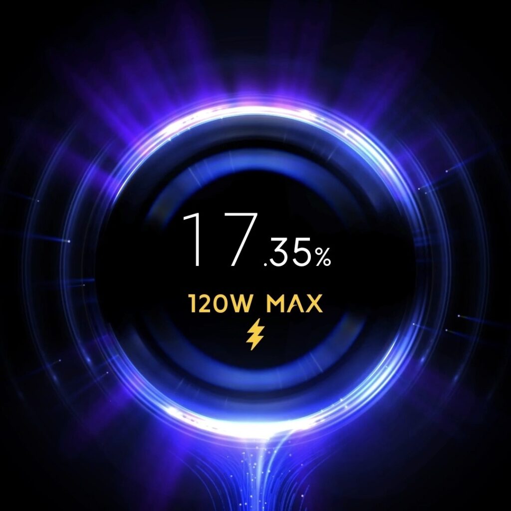 Xiaomiの120W充電の画面